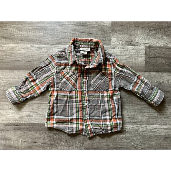 12 month Cherokee Brown/Orange Flannel - Picture 1 of 4